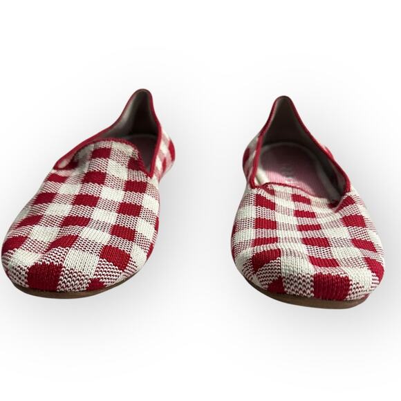 Rothy’s x Marta Ferri Loafers Womens 6 Red White Gingham Pull On Limited Edition - Picture 5 of 16